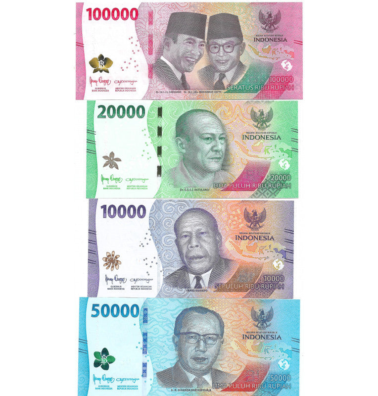 Indonesia set of 7 banknotes